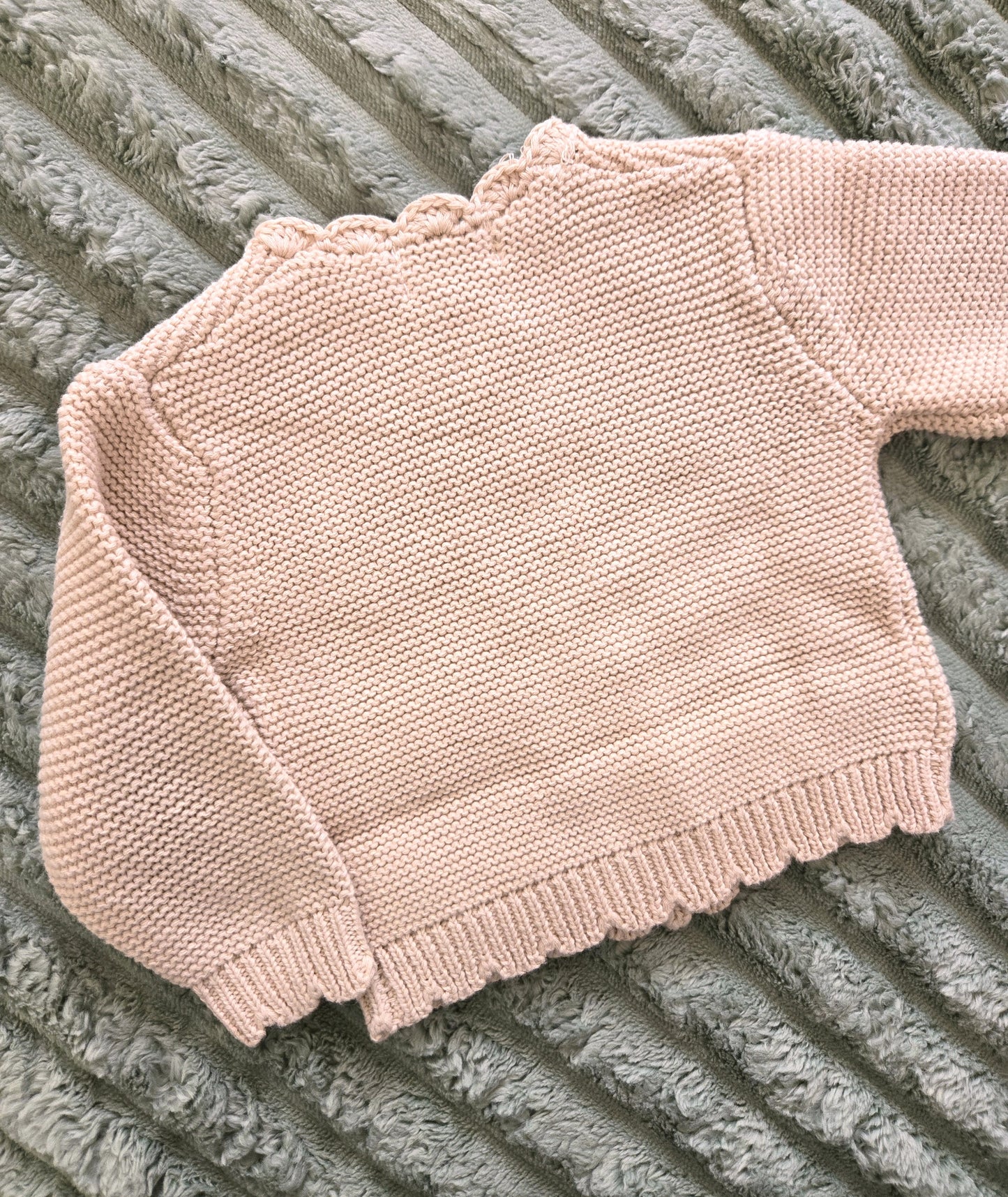 🤍 Sophia Cotton Knit Baby Cardigan