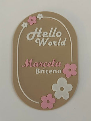 👶Personalized Hello World Birth Announcement Plaque