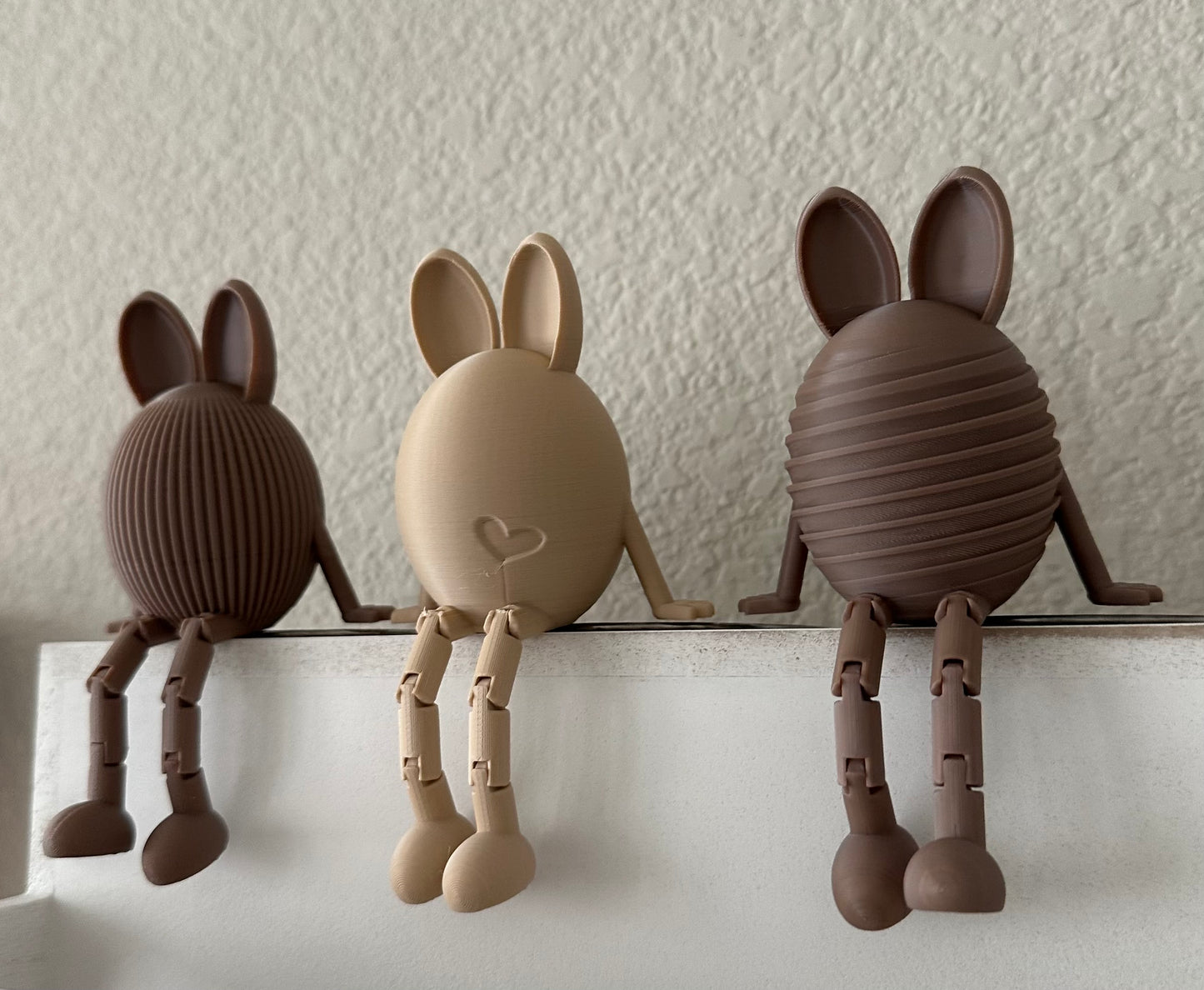 🐰Bloom Bunny Egg Family (Medium) | 3D Printed Spring Decor