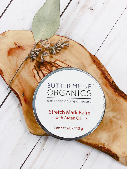 🌹 ORGANIC STRETCH MARK BODY BUTTER – Cocoa, Shea & Argan Oil Treatment