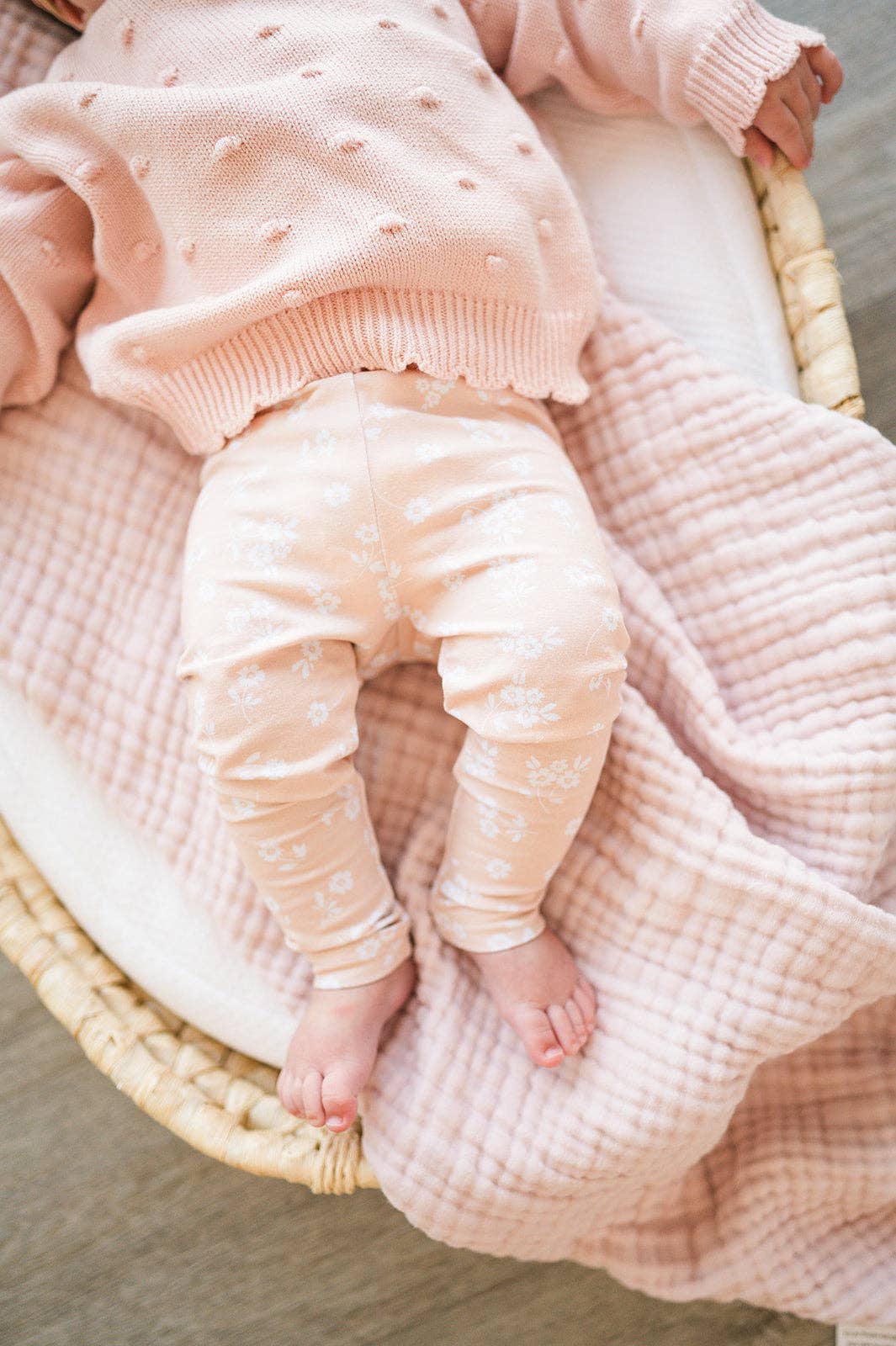 🌼 Organic Legging - Cream Floral