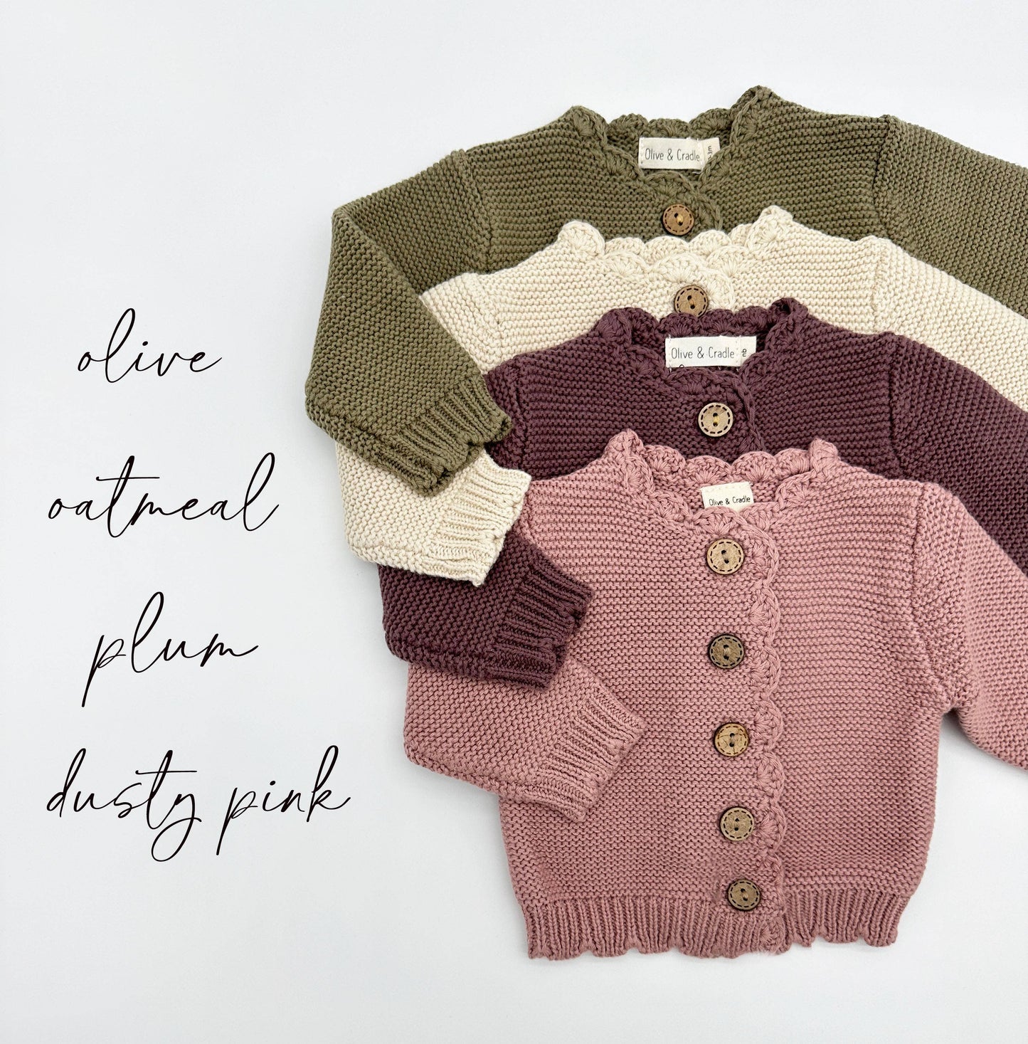 🤍 Sophia Cotton Knit Baby Cardigan
