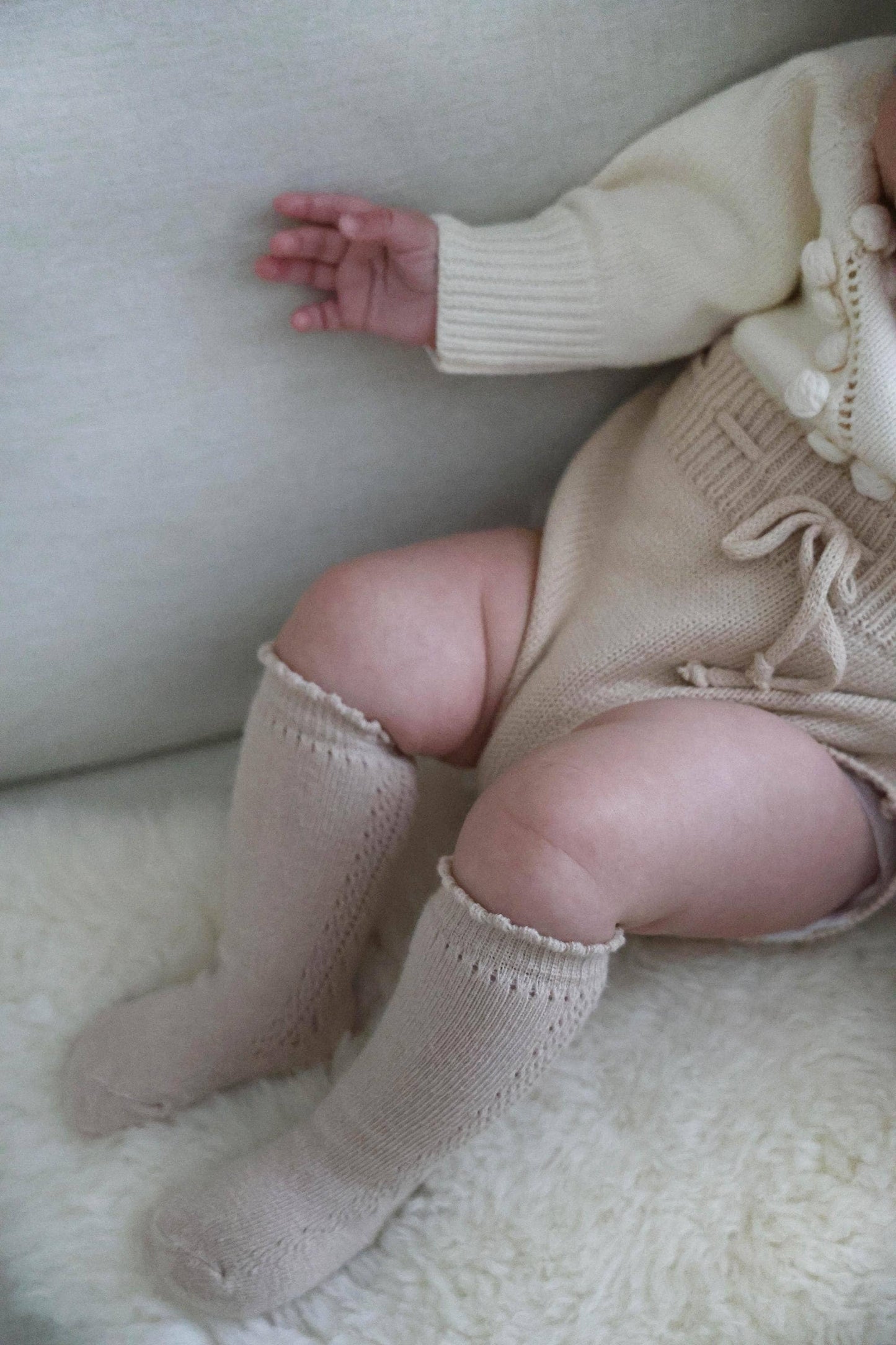 🤎 Cream Heart Romper Set | 100% Cotton 3-Piece Outfit
