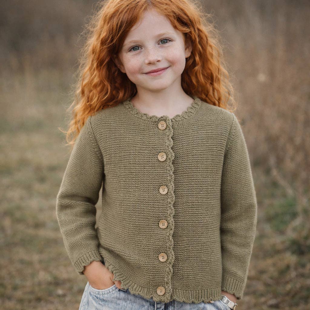 🤍 Sophia Cotton Knit Baby Cardigan