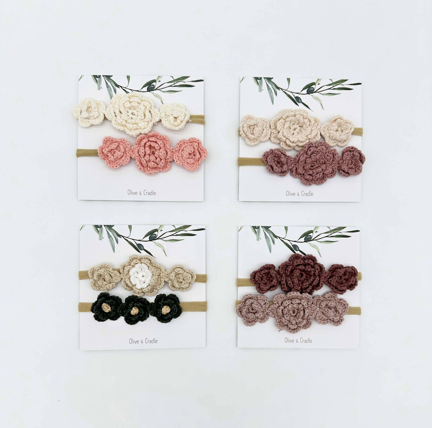 🌸 Cotton Crochet Flower Baby Headband | 0–12 Months