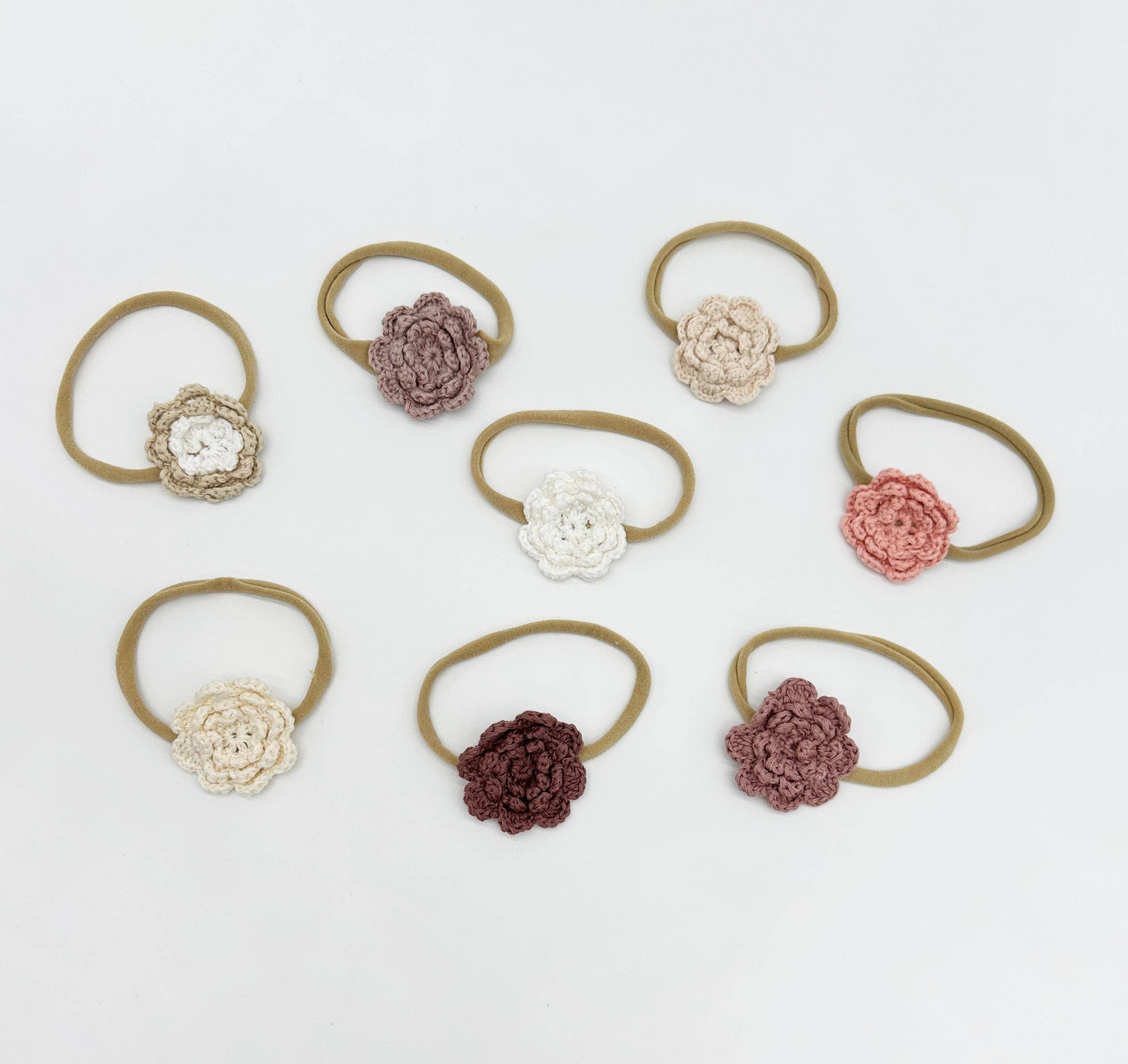 🌸 Cotton Crochet Flower Baby Headband | 0–12 Months