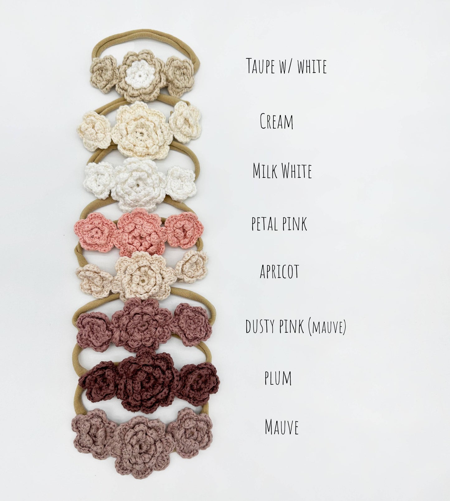🌸 Cotton Crochet Flower Baby Headband | 0–12 Months