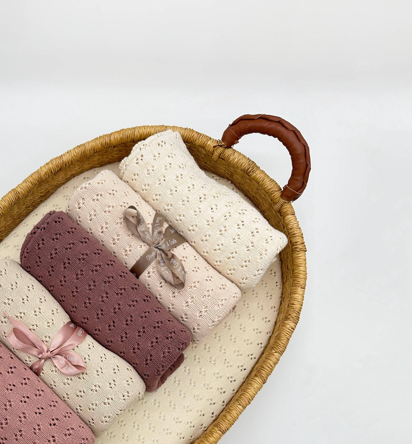 🌾 Grace Cotton Knit Baby Blanket