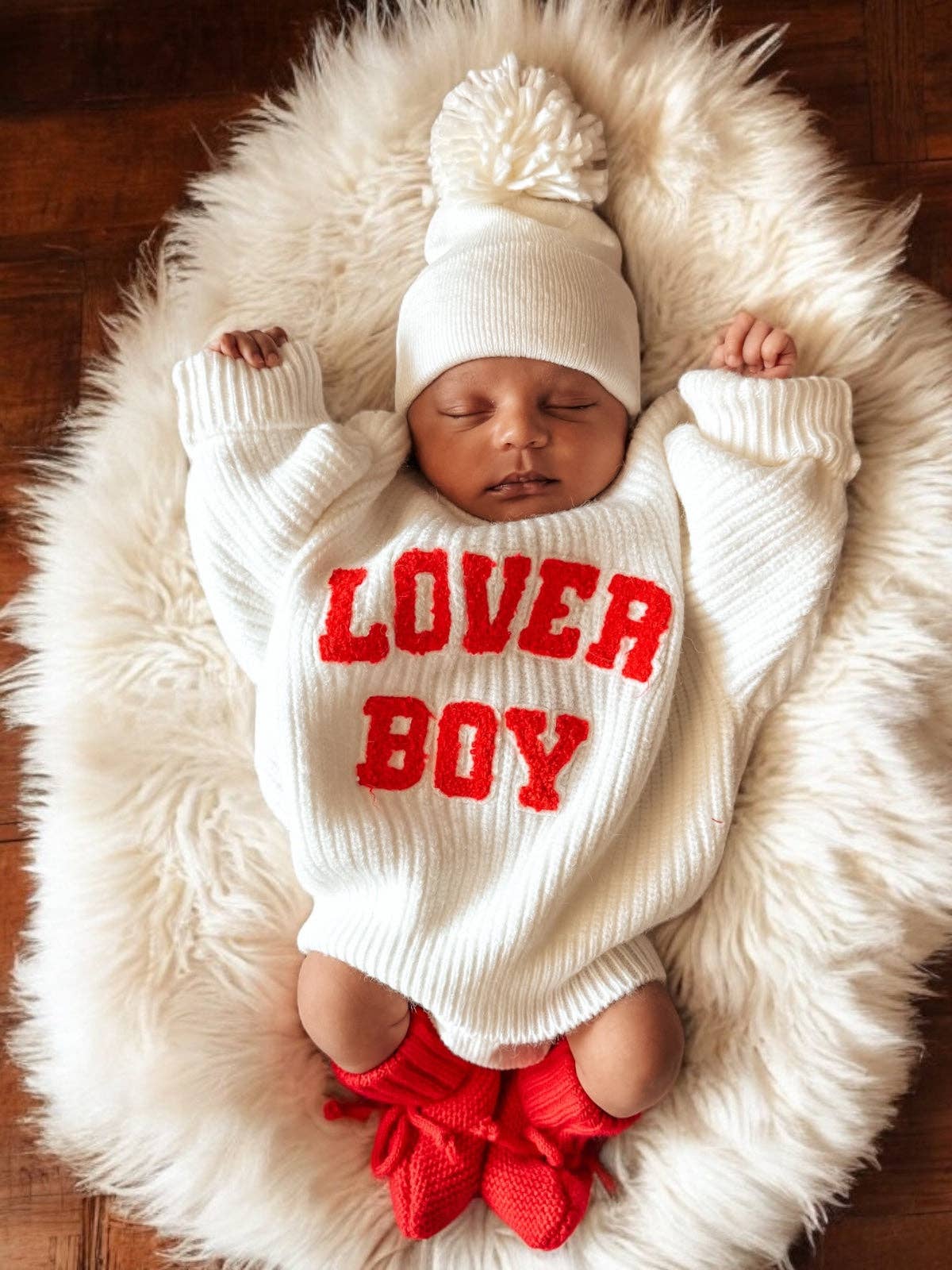 💌 KNIT SWEATER, Lover Boy White | 100% Sheep Wool 💌