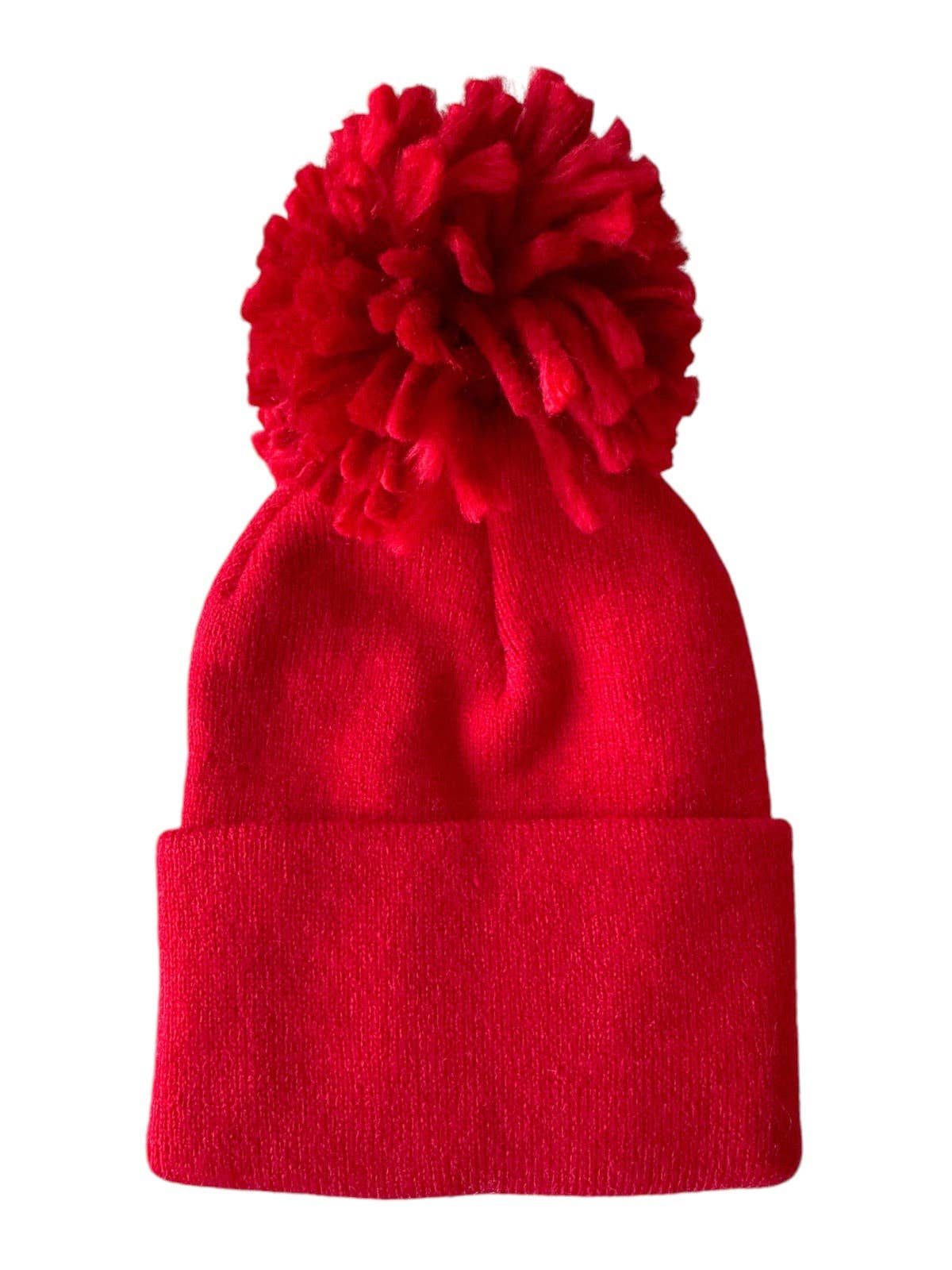 💖 Baby's First Hat, Red Pom 💖