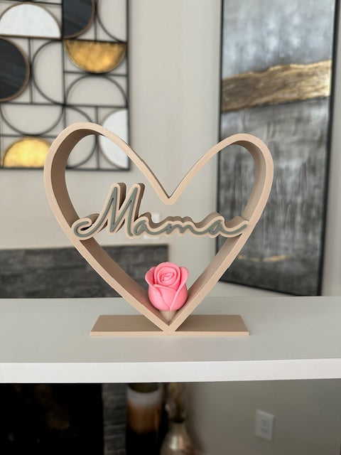🌹 Mama inside heart with Rose