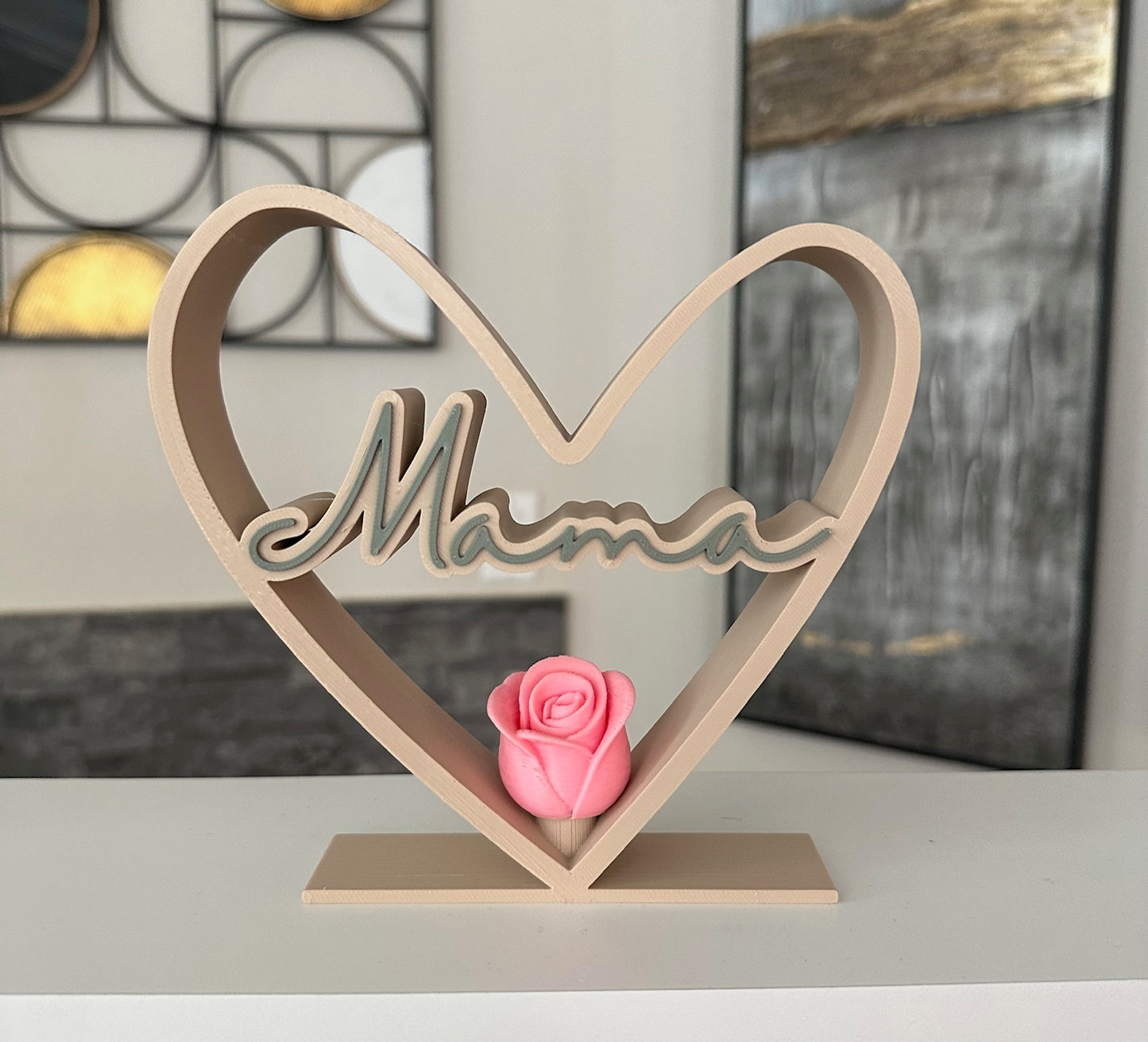 🌹 Mama inside heart with Rose