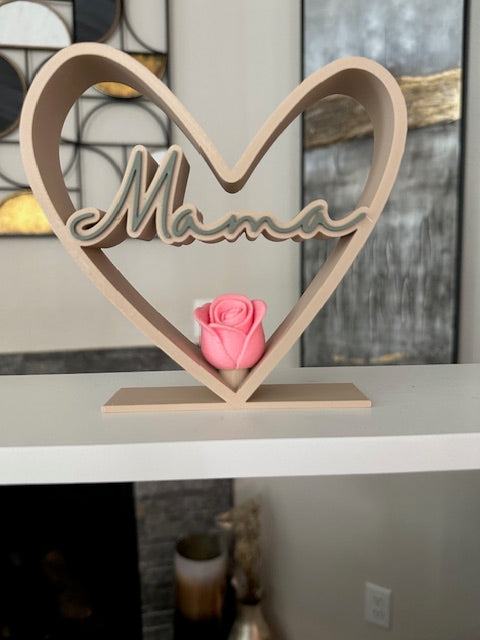 🌹 Mama inside heart with Rose
