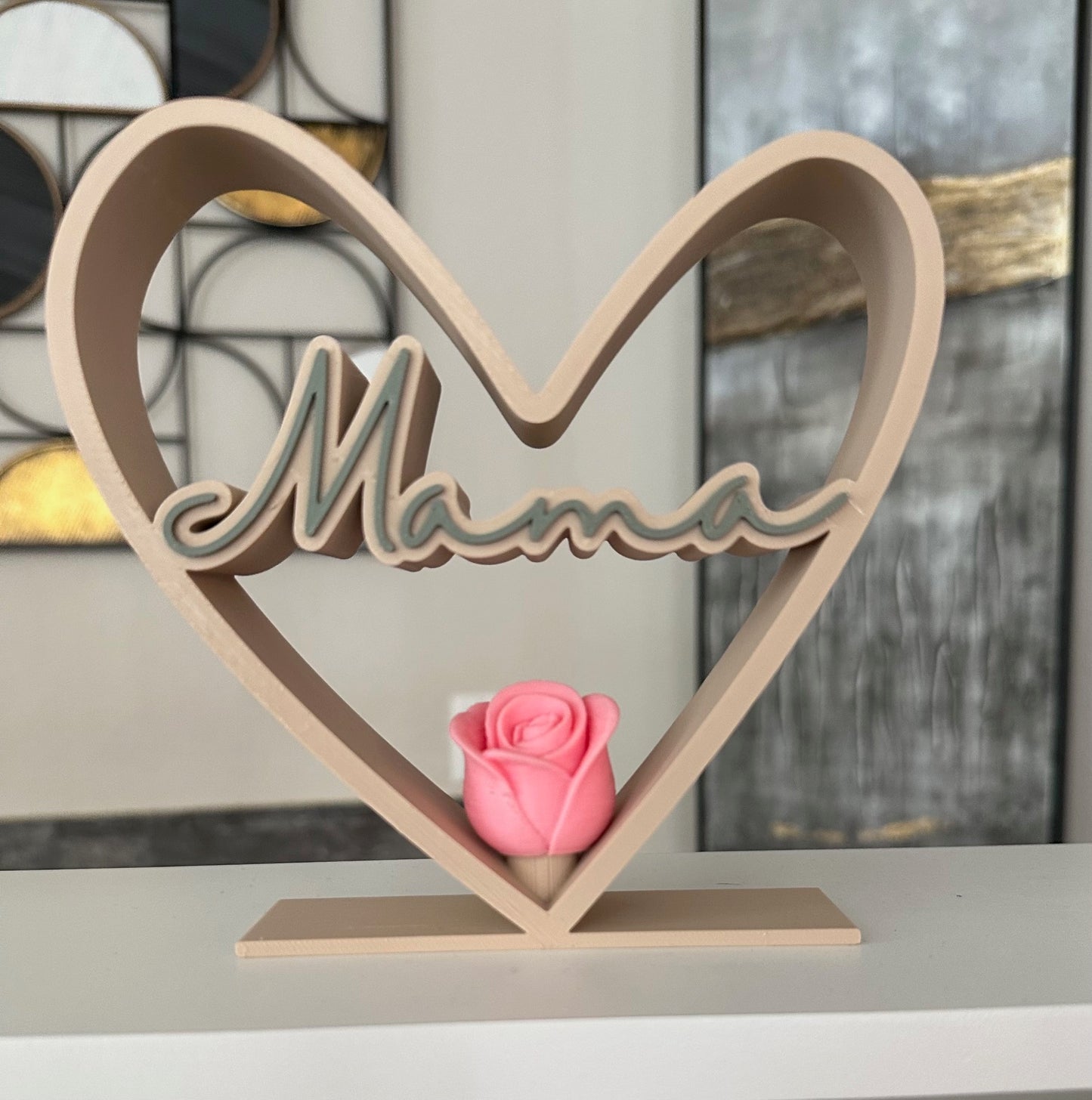 🌹 Mama inside heart with Rose