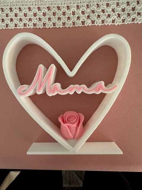 🌹 Mama inside heart with Rose