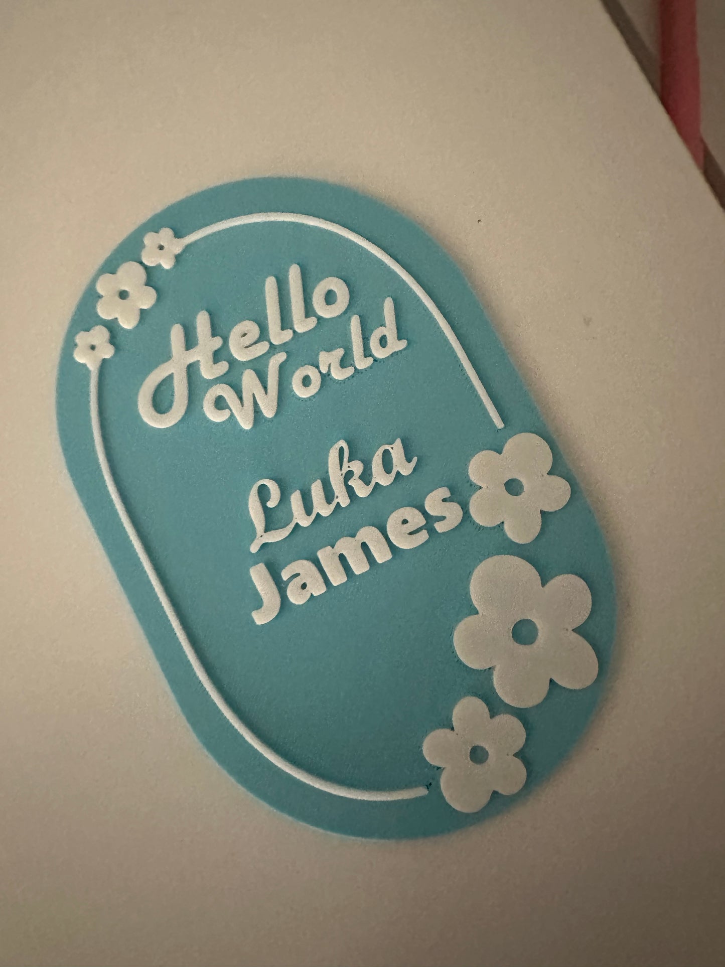 👶Personalized Hello World Birth Announcement Plaque