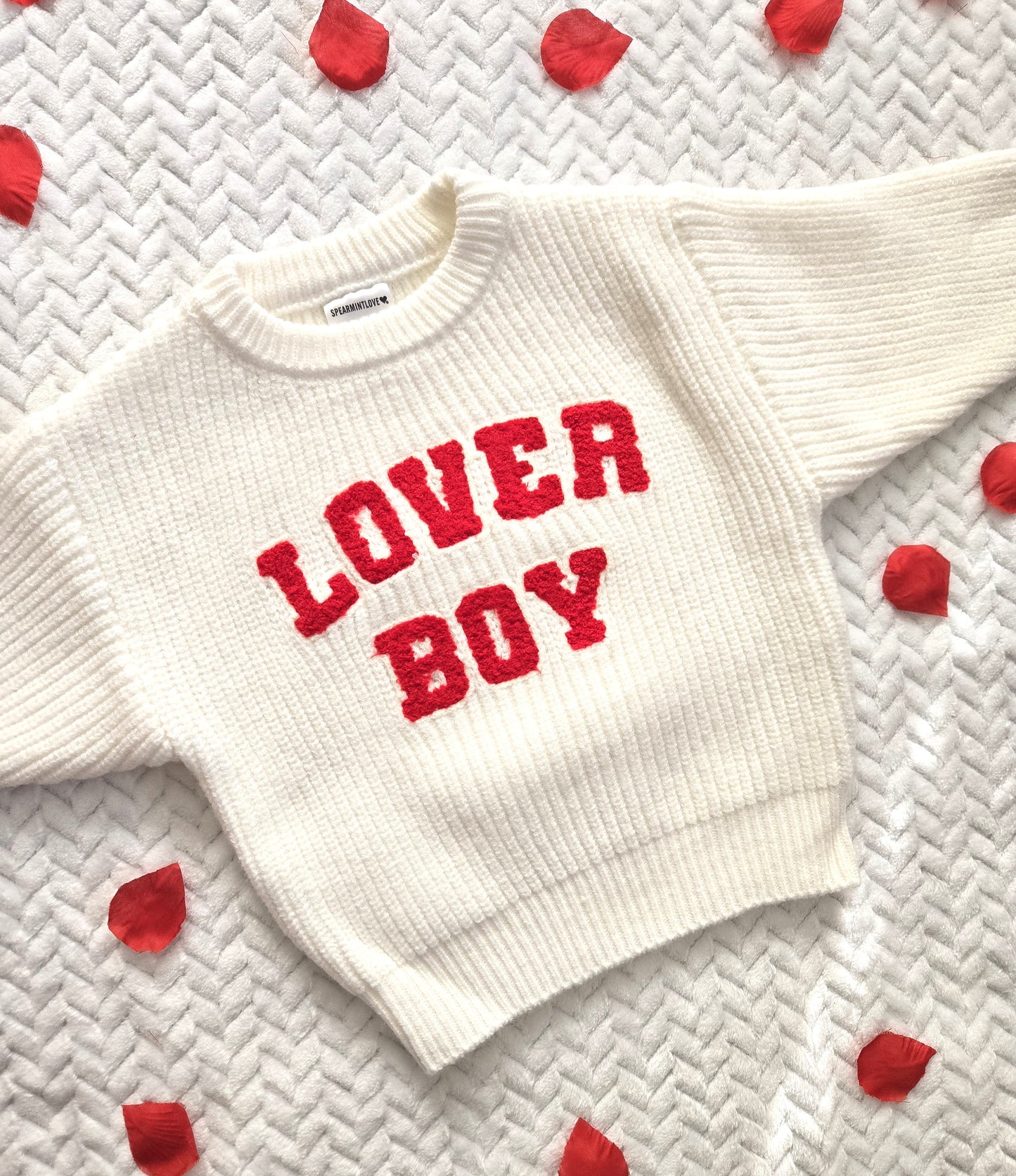 💌 KNIT SWEATER, Lover Boy White | 100% Sheep Wool 💌