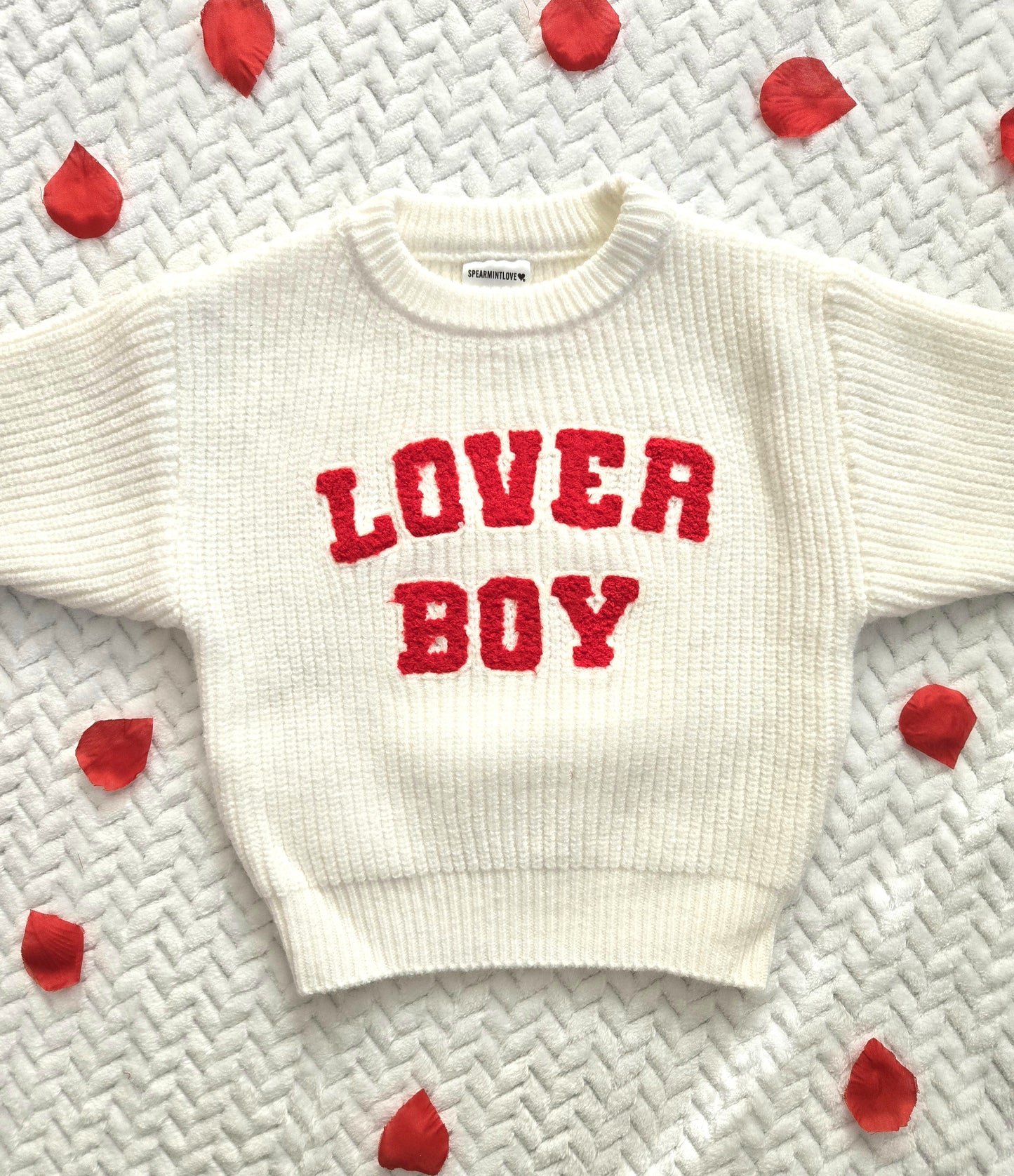 💌 KNIT SWEATER, Lover Boy White | 100% Sheep Wool 💌