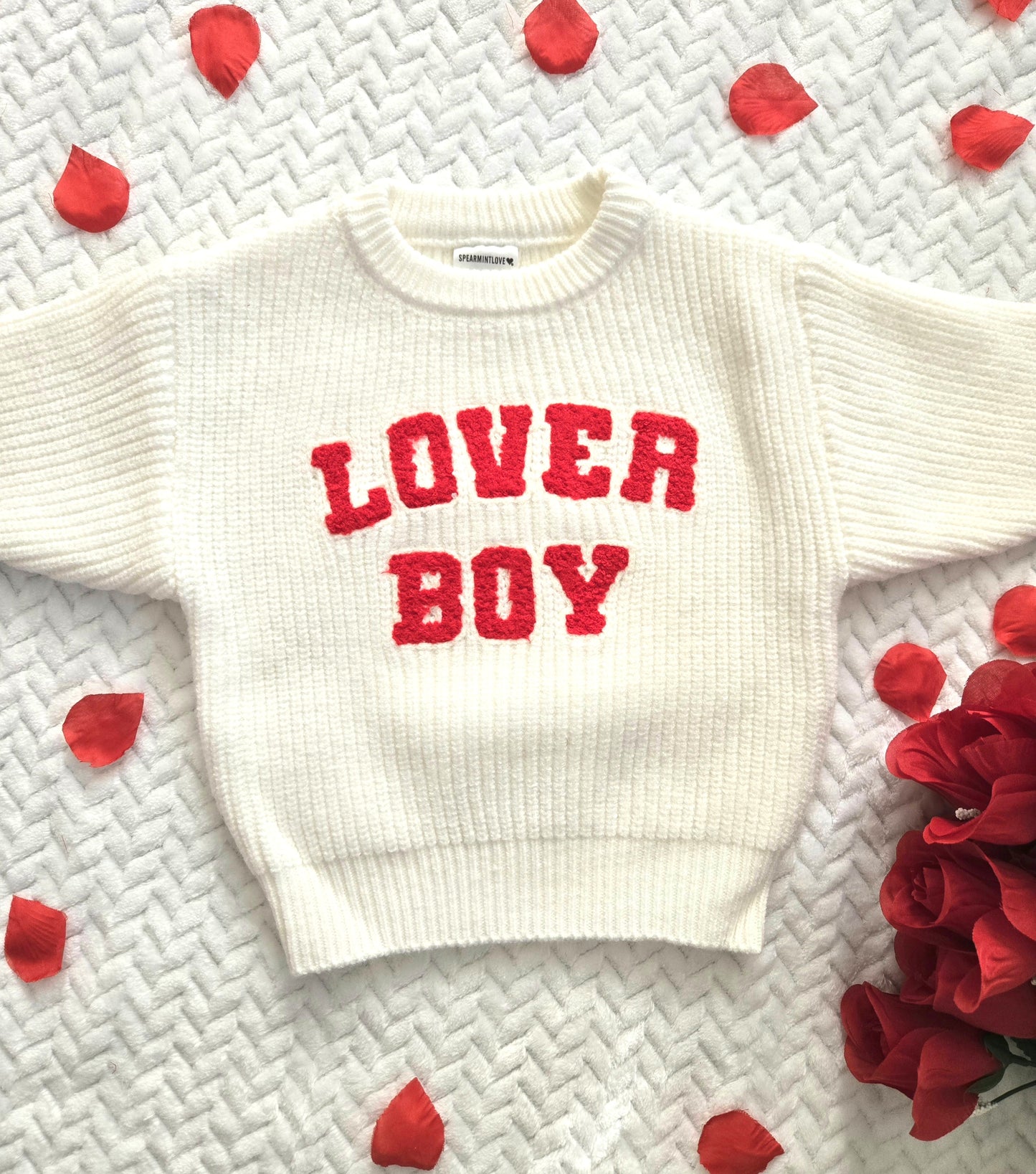 💌 KNIT SWEATER, Lover Boy White | 100% Sheep Wool 💌