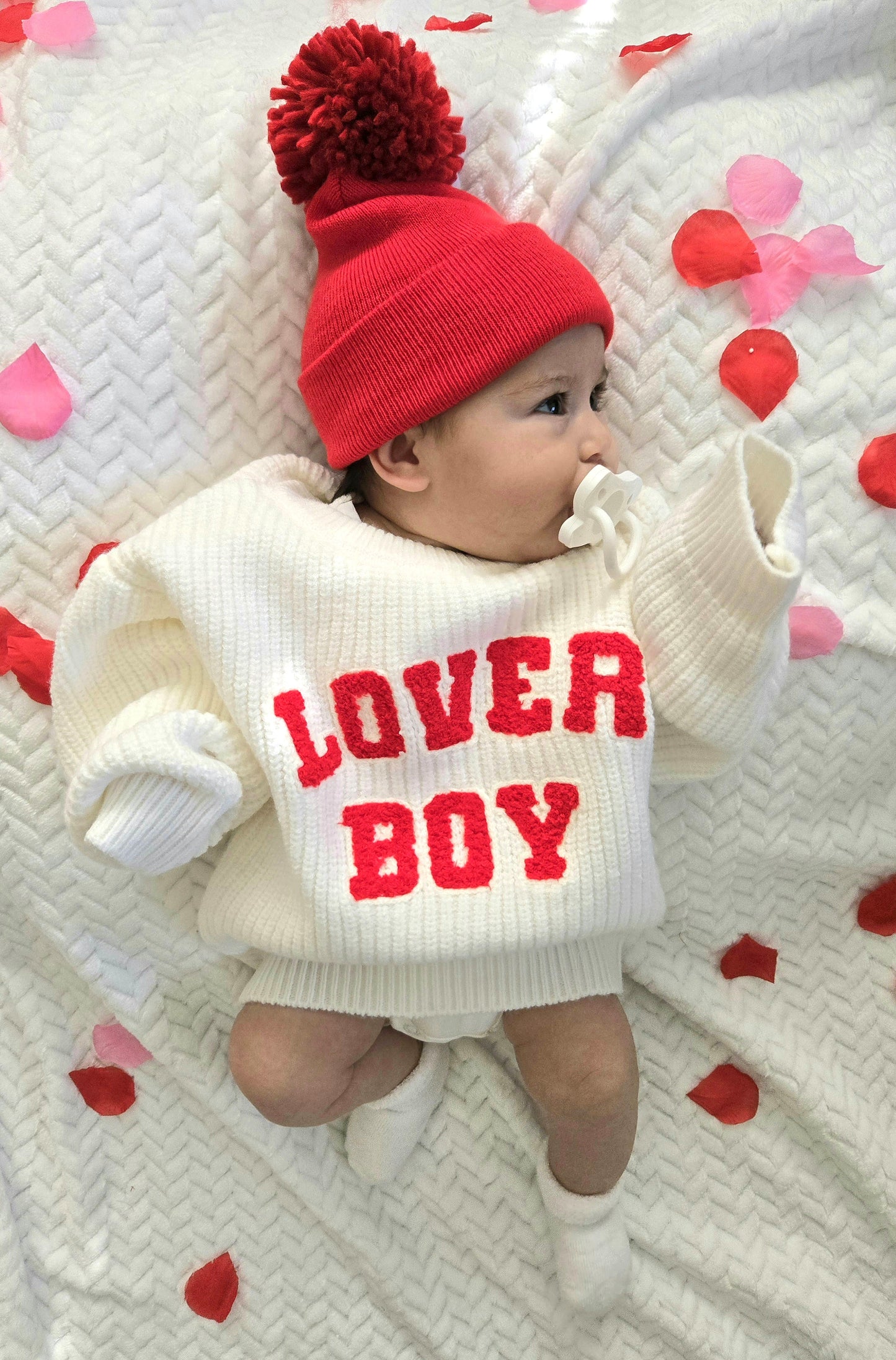 💌 KNIT SWEATER, Lover Boy White | 100% Sheep Wool 💌