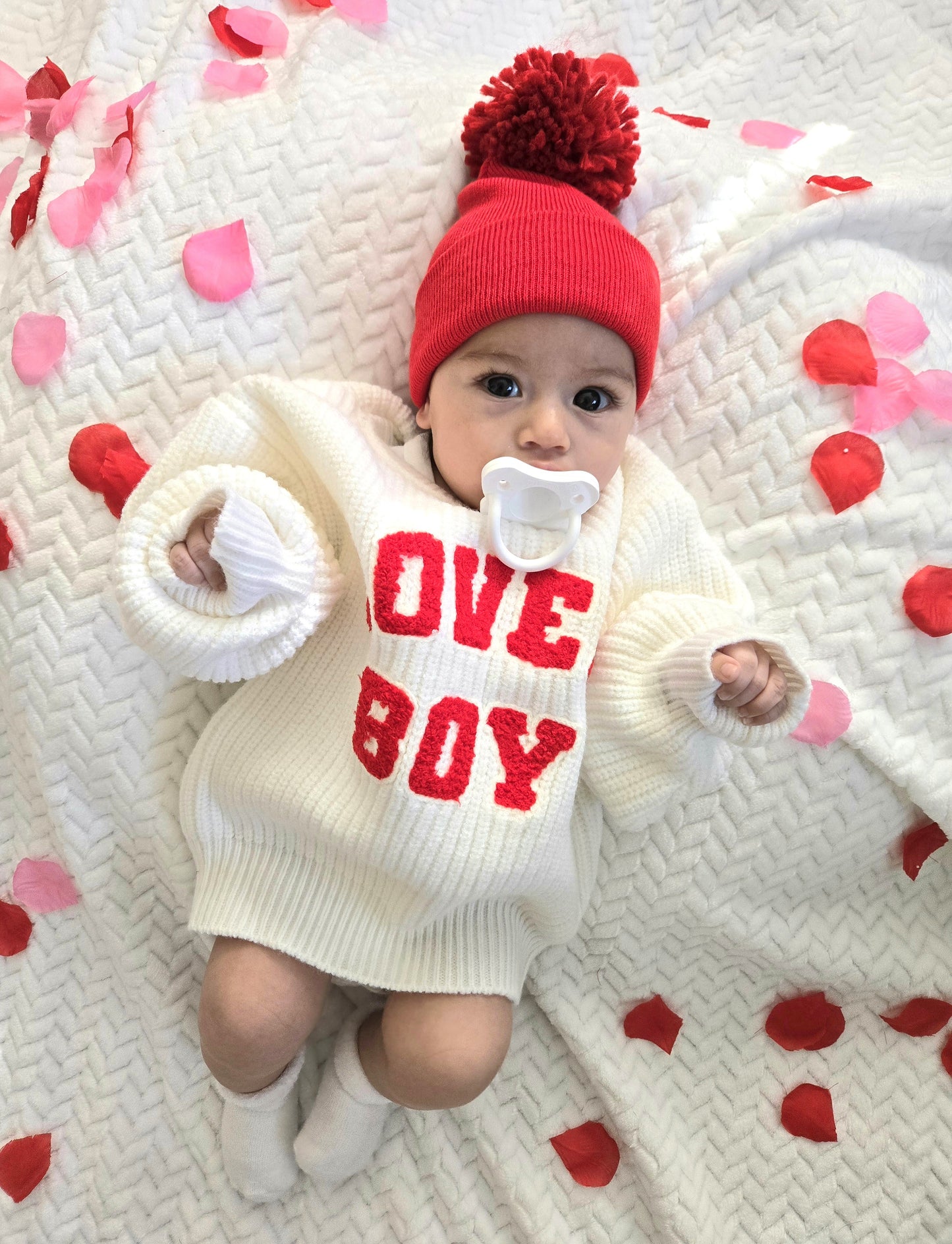 💌 KNIT SWEATER, Lover Boy White | 100% Sheep Wool 💌