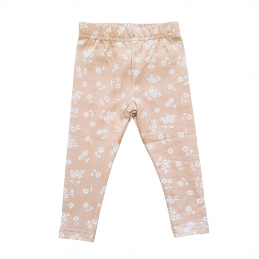 🌼 Organic Legging - Cream Floral