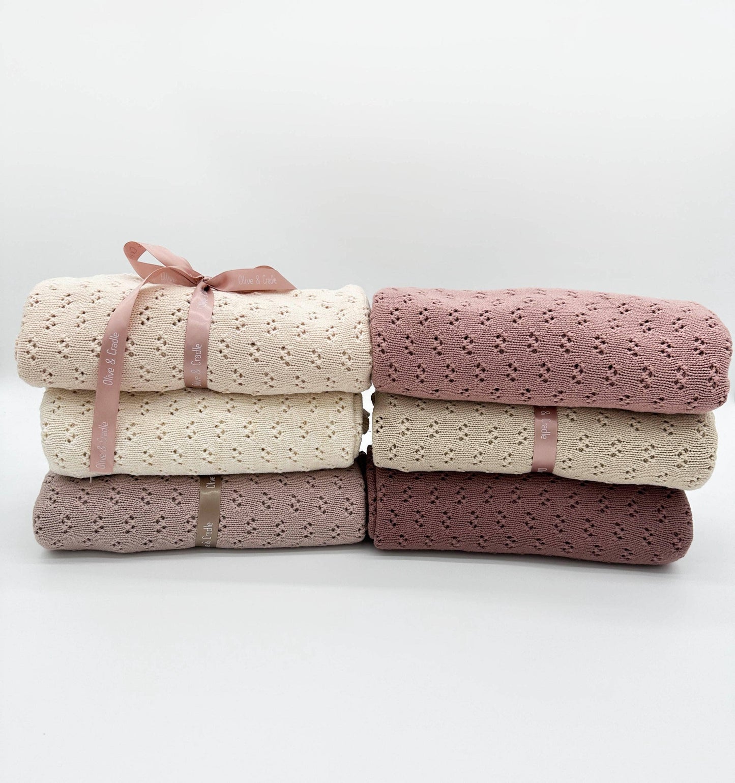 🌾 Grace Cotton Knit Baby Blanket