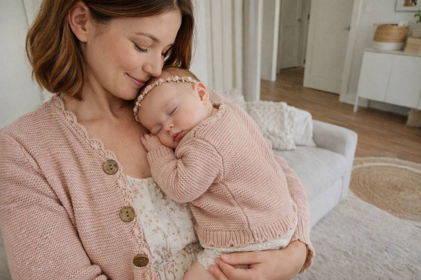 🤍 Sophia Cotton Knit Baby Cardigan