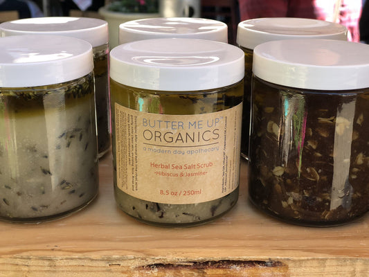 🌹ORGANIC SEA SALT HERBAL SCRUB - Exfoliates & Softens for Radiant Skin