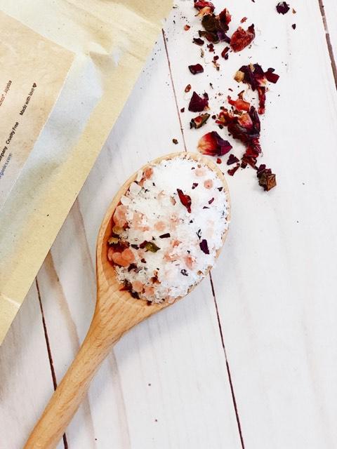 🌹 ORGANIC ROSE SALT SOAK / Epsom Salt Soak / Pink Himalayan Sea Salt (Restorative Mineral Bath)